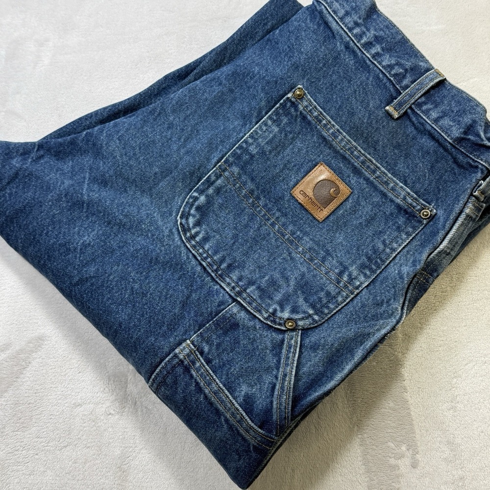 Carhartt Double Knee Carpenter Jeans VTG USA Made Union 38x30 B73 DST Workwear